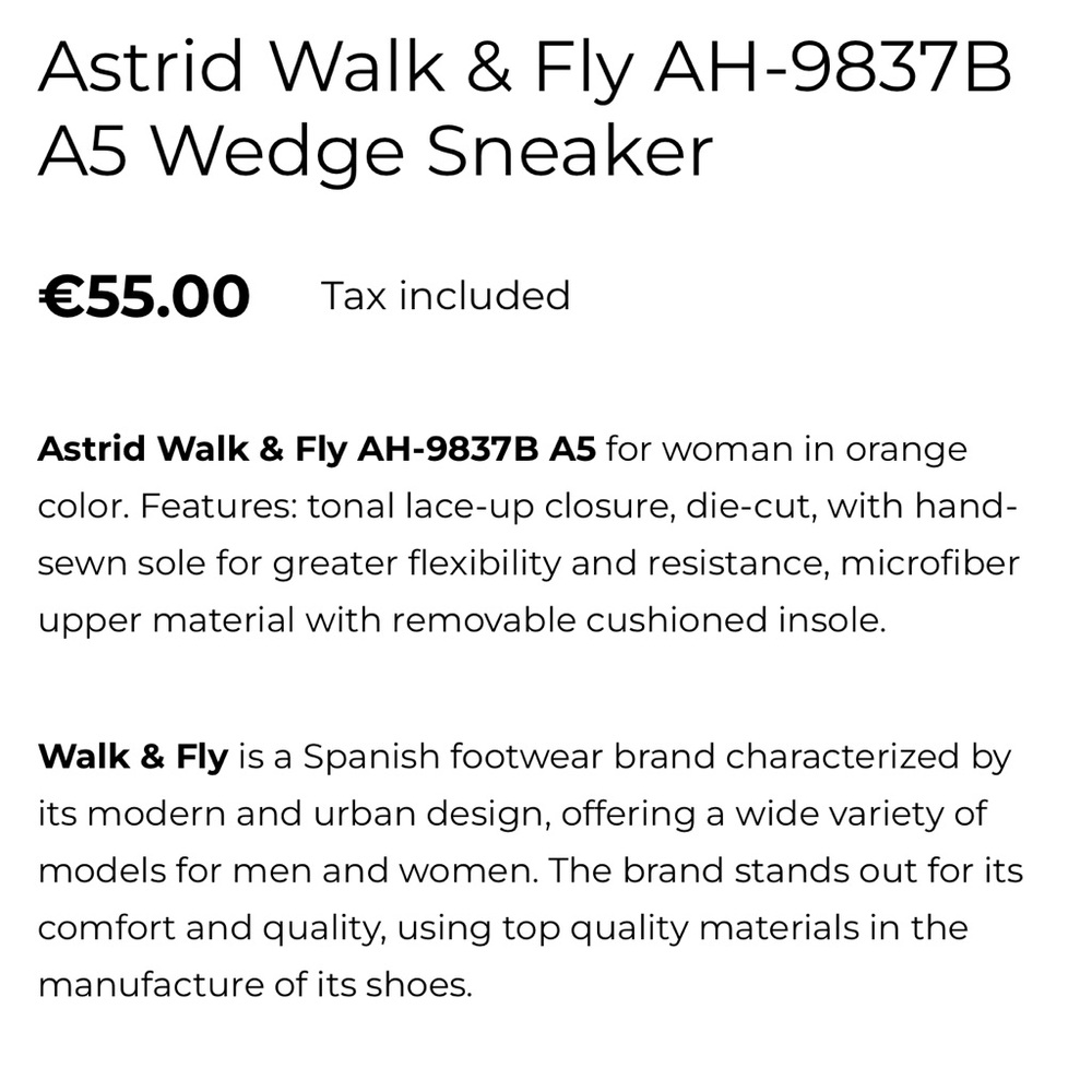 Walk & Fly orange sneakers - Picture 5 of 8